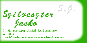 szilveszter jasko business card