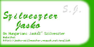 szilveszter jasko business card